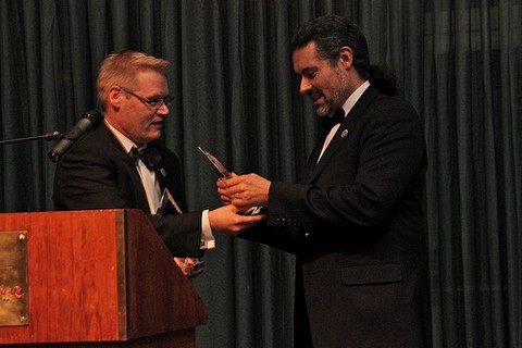 Receiving award for Best Tutorial at Eurostar 2012